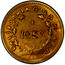 USA Half D. California Liberty (Round) 1852 KM# 11.3 CALIFORNIA GOLD. HALF D. *YEAR* coin reverse
