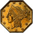 USA Half dol. Liberty head Octagonal 1854 KM# 8.6 - coin obverse