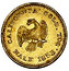 USA Half Dol Liberty (Round) 1853 KM# 11.4 CALIFORNIA GOLD. HALF DOL coin reverse