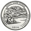 USA Quarter Dollar Great Sand Dunes National Park 2014 S Proof KM# 569a GREAT SAND DUNES COLORADO E PLURIBUS UNUM coin reverse