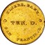 USA Ten Dollars Miners Bank 1849 KM# 36a MINERS. BANK. SAN FRANCISCO TEN. D. coin obverse