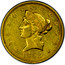 USA Ten D. Wass Molitor California Gold Rush 1852 KM# 57 W. M. & CO coin obverse