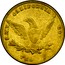 USA Ten D. Wass Molitor California Gold Rush 1855 KM# 59.2 S.M.V. CALIFORNIA GOLD. TEN D. coin reverse