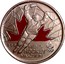 Canada 25 Cents Men's Ice Hocke red enamel 2009 KM# 1063a JB 2002 MEN'S HOCKEY MASCULIN coin reverse