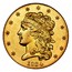 USA 5 Dollars Classic Head 1834 crosslet 4 KM# 57 LIBERTY coin obverse