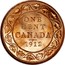 Canada Cent George V 1912 KM# 21 ONE CENT CANADA coin reverse