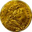 Russia Ducat Pyotr II 1729 Without hair tie KM# 186 ПЕТРЬ ∙ II ∙ ∙ИМПЕРАТОРЬ coin obverse