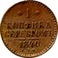 Russia Kopek Nikolai I (SNM) 1840 СПМ C# 144.3 1 КОПѢЙКА СЕРЕБРОМЪ *YEAR*. C.H.M. coin reverse