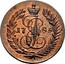 Russia Polushka Ekaterina II (КМ) 1785 KM C# 55.4 ІЕ ІІ coin obverse