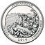 USA Quarter Dollar Shenandoah National Park - VA 2014 P Vapor Blast finish KM# 581 SHENANDOAH VIRGINIA E PLURIBUS UNUM coin reverse