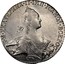 Russia Rouble Ekaterina II (СПБ) 1768 СПБ СА C# 67a.2 Б∙М∙ЕКАТЕРИНА∙II∙ІМП∙ІСАМОД∙ВСЕРОС ∙Т∙І∙ СПБ coin obverse