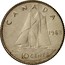 Canada 10 Cents Bluenose sailing 1968 KM# 72a CANADA 1968 10 CENTS coin reverse
