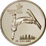 Canada 20 Dollars Free-style Skiing 1986 Proof KM# 151 CALGARY 1988 20 DOLLARS coin reverse