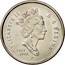 Canada 25 Cents 50th anniversary of the succession of Elizabeth II to the throne of England 1952-2002 1952-2002 P KM# 448 ELIZABETH II D ∙ G ∙ REGINA 1952 2002 P coin obverse