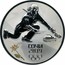 Russia 3 Roubles 2014 Winter Olympics - Curling 2014 Proof Y# 1483 СОЧИ 2014 coin reverse