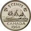 Canada 5 Cents Beaver 1968 KM# 60.1 5 CENTS K∙ G CANADA DATE coin reverse
