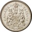 Canada 50 Cents Elizabeth II 1st portrait 1961 KM# 56 CANADA 50 CENTS coin reverse