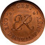 UK 1 Cent Elizabeth II (One Decimal Penny Pattern) 1961 KM# Pn139 1 CENT 19 EIIR 61 ONE DECIMAL PENNY coin reverse