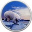 Canada 30 Dollars Arctic Animals & Northern Lights Polar Bear 2018  coin reverse