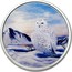 Canada 30 Dollars Arctic Animals & Northern Lights Snowy Owl 2018  coin reverse