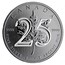 Canada 5 Dollars 25th Anniversary of Canadian Maple Leaf 2013 KM# 1542 C A N A D A 9999 25 9999 FINE SILVER 1 OZ ARGENT PUR coin reverse