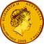 Australia 5 Dollars Year of the Tiger 2008 ELIZABETH II AUSTRALIA 1/20OZ 9999 GOLD 2008 5 DOLLARS IRB coin obverse