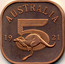 Australia 5 Shillings George V 5 Shilling Pattern 1921 X# 3b AUSTRALIA 19 5 21 coin reverse
