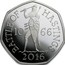 UK 50 Pence (Battle of Hastings (Piedfort)) BATTLE OF HASTINGS 2016 10 66 JB coin reverse