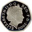 UK 50 Pence (Public Libraries (Piedfort)) KM# P39 ELIZABETH∙II∙D∙G REG∙F∙D∙2000 IRB coin obverse
