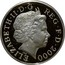 UK Five Pounds 100th Birthday of Queen Mother (Piedfort) 2000 Proof KM# P112 ELIZABETH∙II∙D∙G REG∙F∙D∙2000 IRB coin obverse