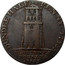 UK Half Penny Dundee Ship Token 1795 DUNDEE HALF PENNY 1795 OLD TOWER FOUNDED 1189 coin obverse