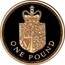 UK One Pound 25th anniversary of the £1 2008 Proof ONE POUND coin reverse