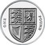 UK One Pound (Royal Shield) ONE POUND coin reverse