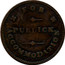 UK Penny John McTurk Isle of Man Token 1830 * FOR * PUBLICK ACCOMMODATION coin reverse