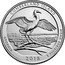 USA Quarter Dollar Cumberland Island National Seashore - Georgia 2018 P CUMBERLAND ISLAND GEORGIA 2018 E PLURIBUS UNUM DW DE coin reverse