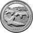 USA Quarter Dollar Effigy Mounds 2017 S Proof KM# 653 EFFIGY MOUNDS IOWA 2017 E PLURIBUS UNUM coin reverse