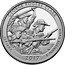 USA Quarter Dollar George Rogers Clark 2017 Proof KM# 657a GEORGE ROGERS CLARK INDIANA 2017 E PLURIBUS UNUM IG coin reverse