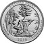 USA Quarter Dollar (Pictured Rocks) PICTURED ROCKS MICHIGAN 2018 E PLURIBUS UNUM coin reverse