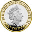 UK Two Pounds (Britannia Gilded (Piedfort)) ∙ ELIZABETH II ∙ DEI GRA ∙ REG ∙ FID ∙ DEF ∙ YEAR coin obverse
