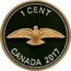 Canada 1 Cent Dove. Centennial design 1967 2017 Proof; selective rose gold plating 1 CENT CANADA 2017 coin reverse