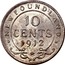 Canada 10 Cents George V 1912 KM# 14 ∙ NEWFOUNDLAND ∙ 10 CENTS coin reverse