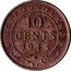 Canada 10 Cents George VI 1938 KM# 20 NEWFOUNDLAND 10 CENTS 1943 C coin reverse