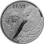 Belarus 100 Roubles White Stork 2009 Proof KM# 193 БЕЛЫ БУСЕЛ coin reverse