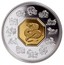 Canada 15 Dollars Zodiac Series - Year of the Snake 2001 KM# 415 HC coin reverse