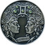 Belarus 20 Roubles Gemini 2014 Proof KM# 484 GEMINI coin reverse