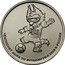 Russia 25 Roubles 2018 FIFA World Cup Russia - Mascot 2018 ММД Moscow Mint ЧЕМПИОНАТ МИРА ПО ФУТБОЛУ FIFA 2018 В РОССИИ coin reverse