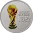Russia 25 Roubles 2018 FIFA World Cup Russia - Trophy (Colorized) 2018 ММД Moscow Mint ЧЕМПИОНАТ МИРА ПО ФУТБОЛУ 2018 В РОССИИ coin reverse