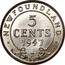 Canada 5 Cents George VI 1944 C KM# 19a ∙ NEWFOUNDLAND ∙ 5 CENTS 1947 C coin reverse
