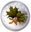 Canada 5 Dollars Coloured Maple Leaf - Spring 2002 KM# 505 CANADA 9999 9999 FINE SILVER 1 OZ ARGENT PUR coin reverse