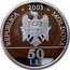 Moldova 50 Lei Dimitrie Cantemir 2003 Proof KM# 21 REPUBLICA 2003 MOLDOVA 50 LEI coin obverse